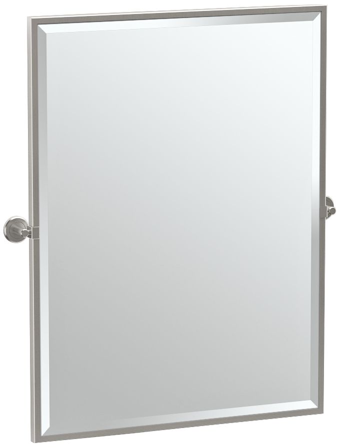 Gatco Latitude II Satin Nickel 27 3/4" x 32 1/2" Wall Mirror