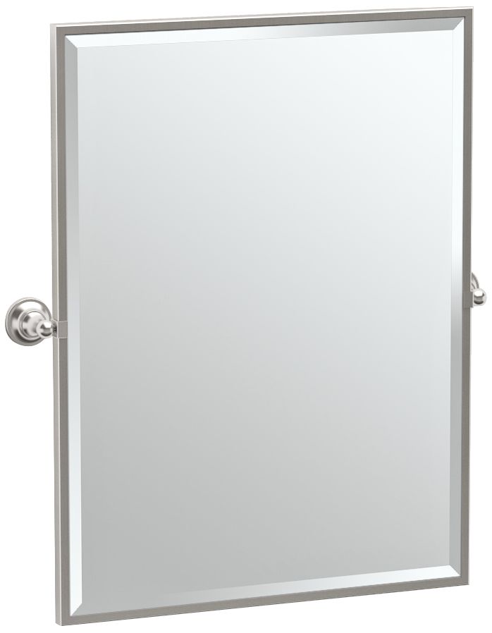 Gatco Tiara Satin Nickel 28 1/4" x 32 1/2" Vanity Mirror
