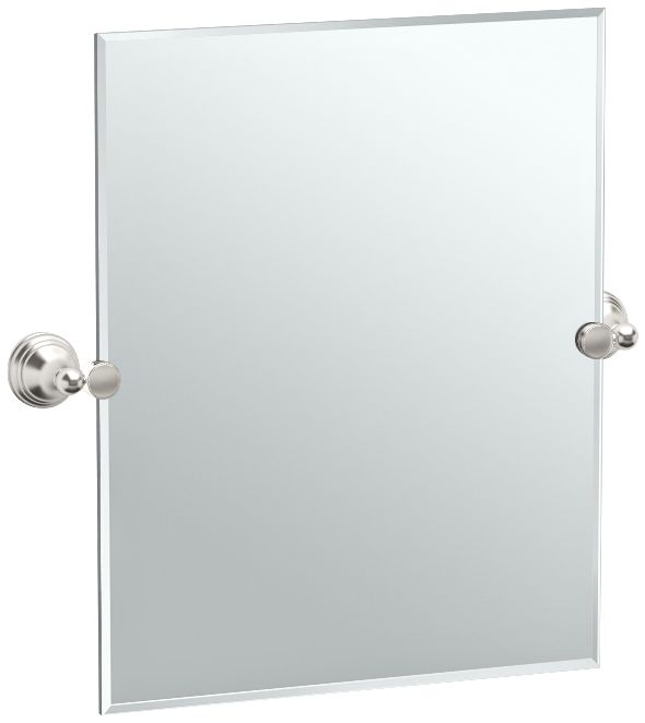 Gatco Charlotte Satin Nickel 24 1/4" x 24" Vanity Mirror