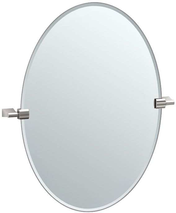 Gatco Bleu Satin Nickel 23 1/2" x 26 Vanity Wall Mirror