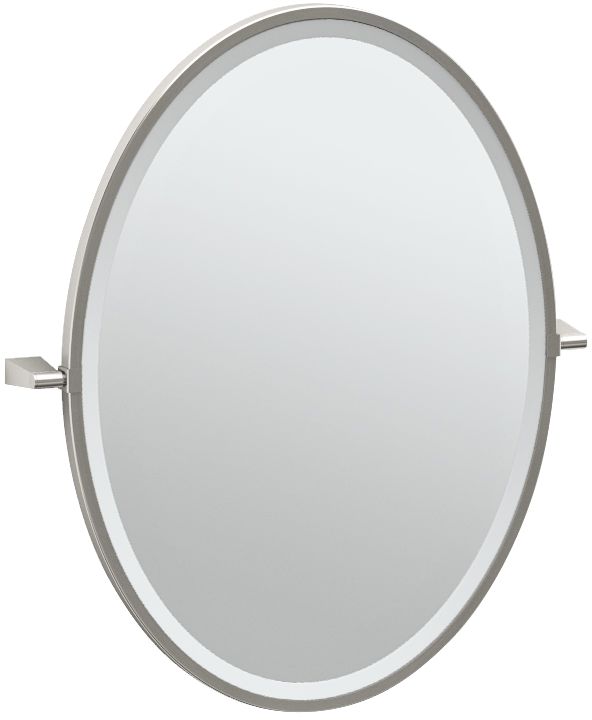 Gatco Bleu Satin Nickel 23 1/2" x 27 Vanity Mirror