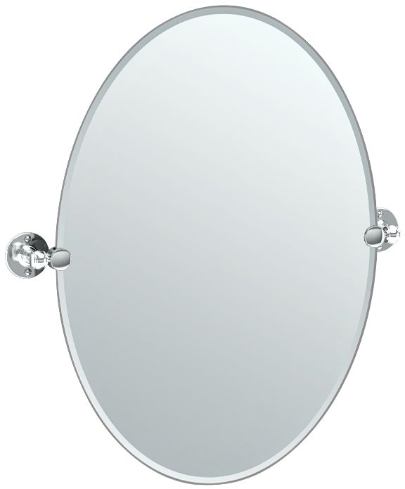 Gatco Cafe Chrome 24" x 26 1/2" Oval Vanity Mirror