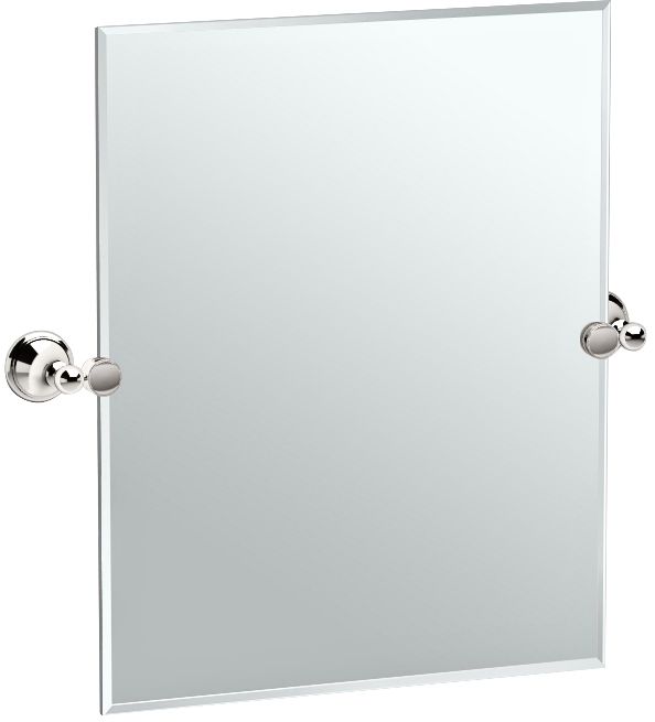 Gatco Laurel Polished Nickel 24 3/4" x 24" Vanity Mirror