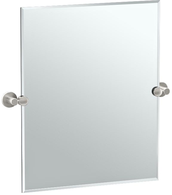 Gatco Channel Satin Nickel 24" x Vanity Wall Mirror