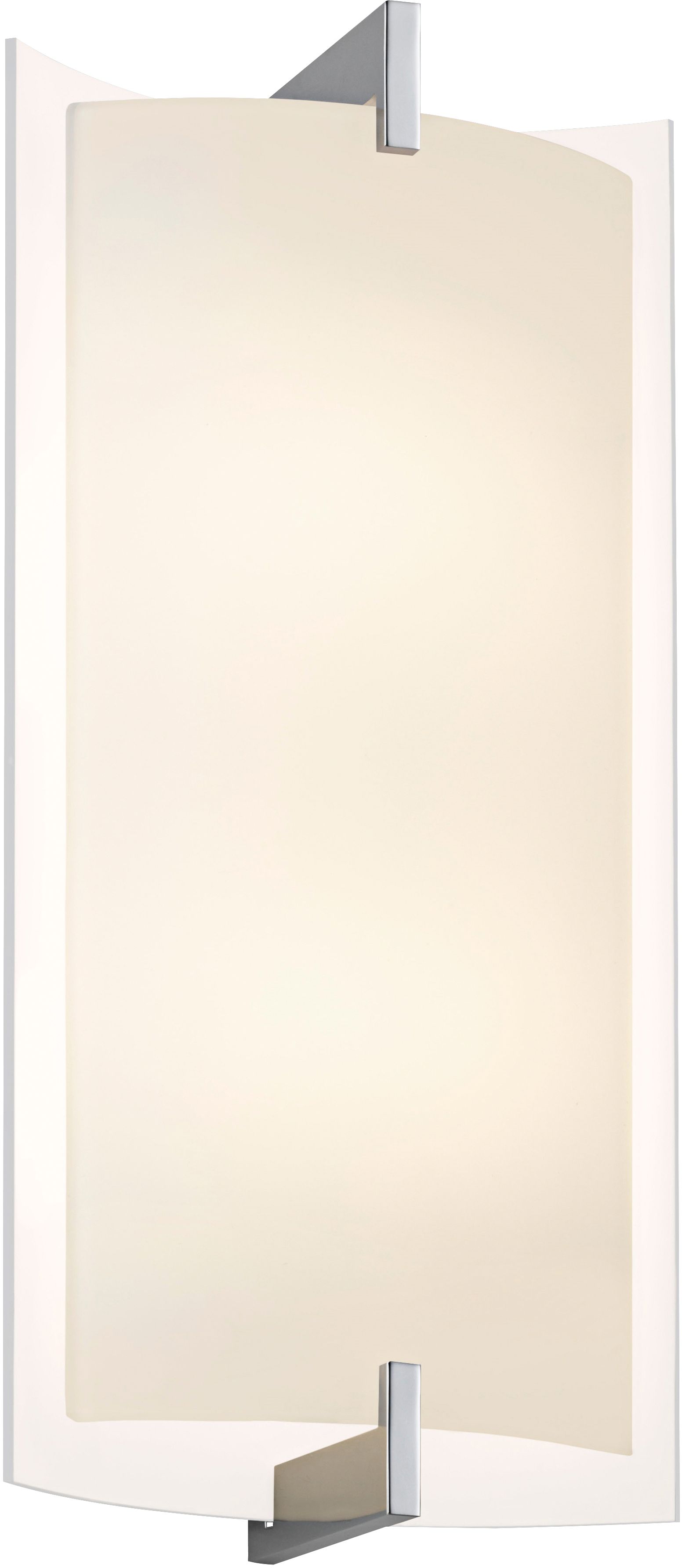 Double Arc 12 1/2"H Polished Chrome LED Wall Sconce