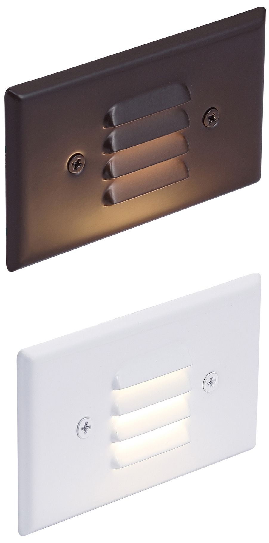 Cyber Tech Bronze-White LED Horizontal Step Lights Set of 2