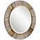 Reuben Gold and White 40" Round Oversized Wall Mirror