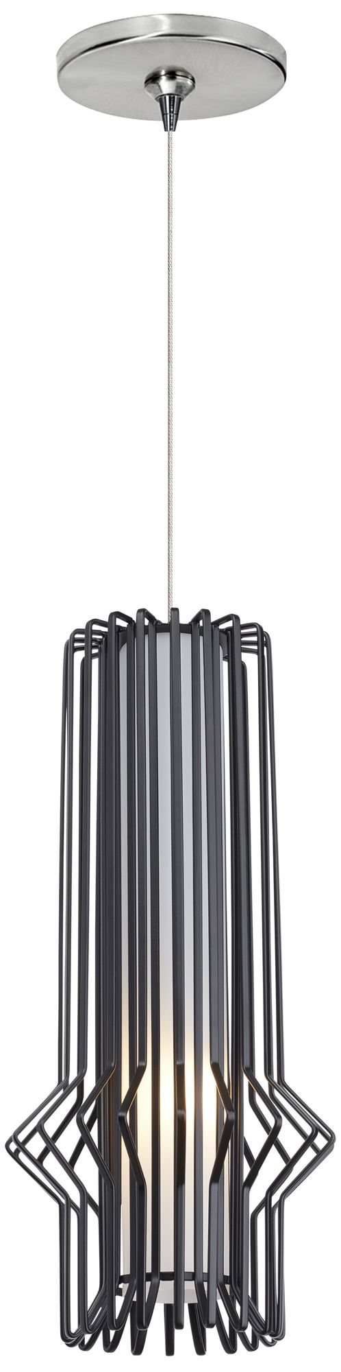 Syrma 5" Wide Matt Black LED Freejack Mini Pendant Light