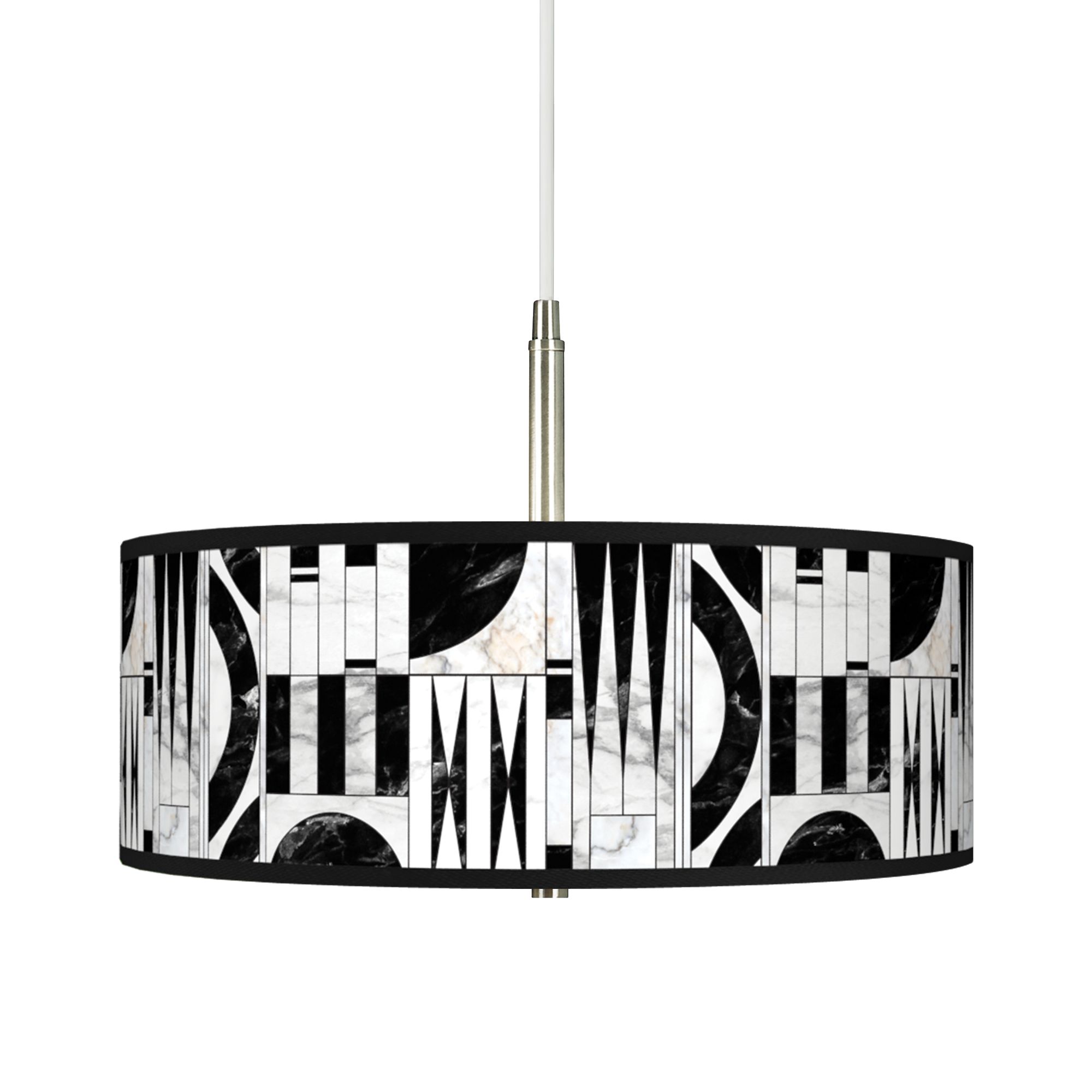 Noir Marble Giclee Pendant Chandelier