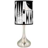 Noir Marble Giclee Droplet Table Lamp