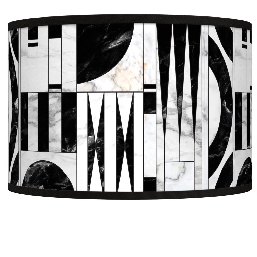 Noir Marble Giclee Shade 12x12x8.5 (Spider)