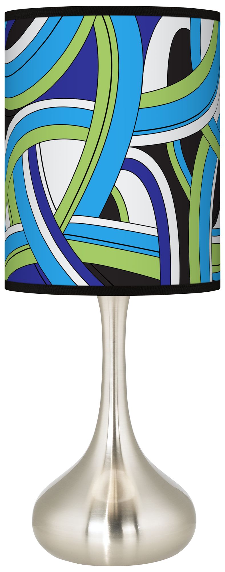 Deco Curves Giclee Droplet Table Lamp
