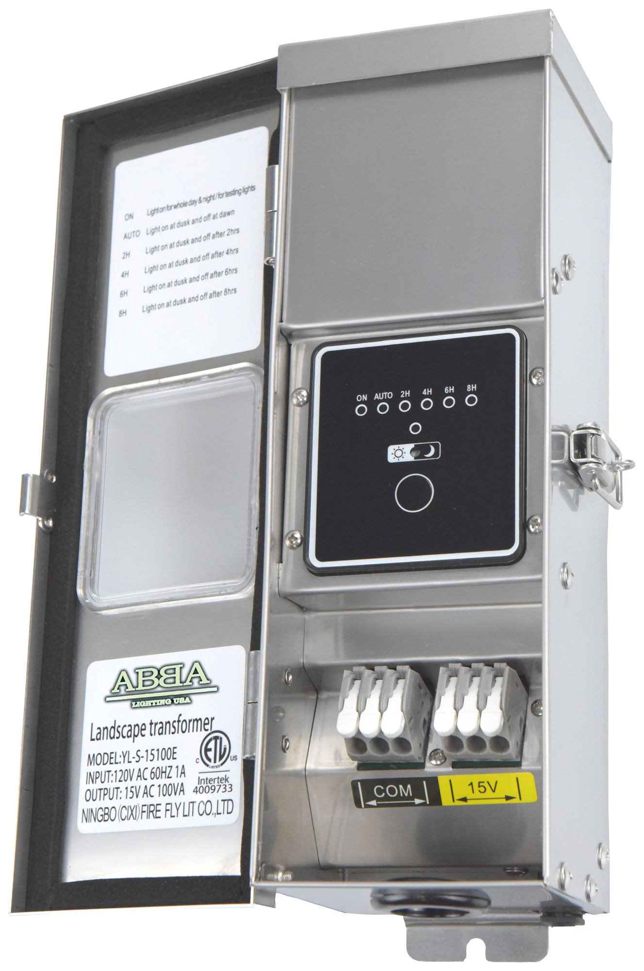 Stainless Steel 100-Watt Landscape Digital Transformer