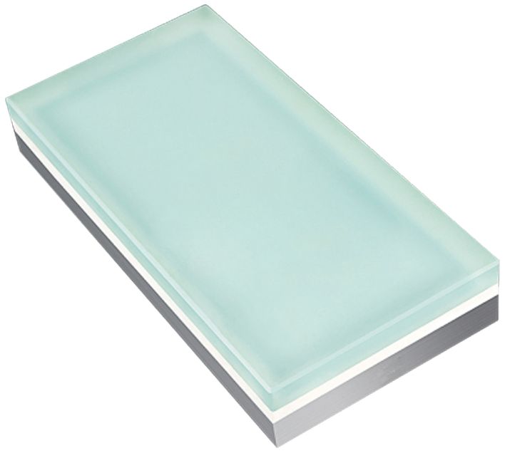 Keflin 4" Square White LED Brick Light with Tempered Glass 