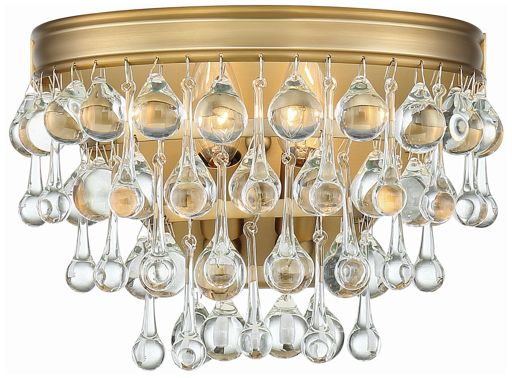 Crystorama Calypso 7 1/4"H Vibrant Gold Crystal Wall Sconce
