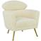 Welsh Beige Faux Shearling Accent Chair