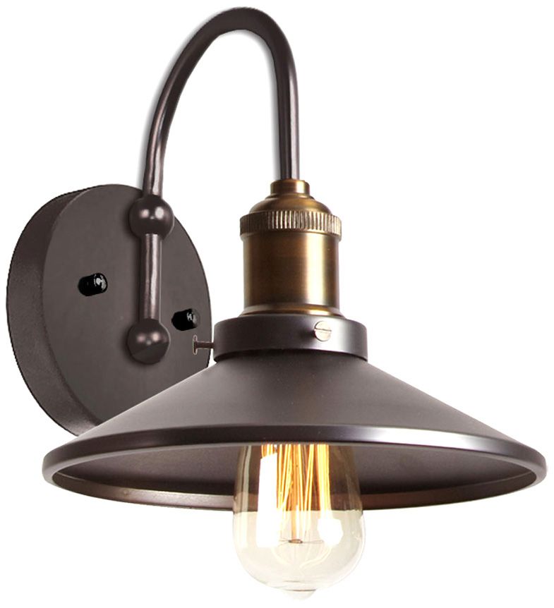 Adelph 8 1/2" High Vintage Steel Barn Wall Sconce