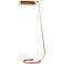 Holtsville Aged Brass and Saddle Leather LED Task Floor Lamp