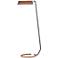Holtsville Old Bronze and Saddle Leather LED Task Floor Lamp