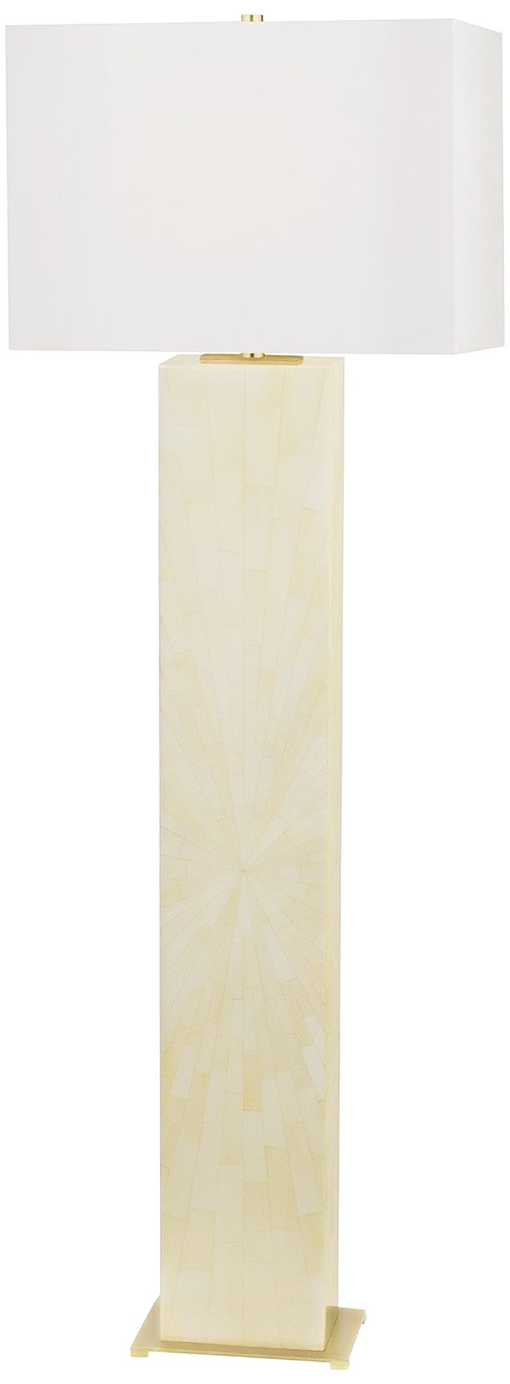 Hudson Valley Hewlett Faux Ivory Horn Column Floor Lamp 80r82