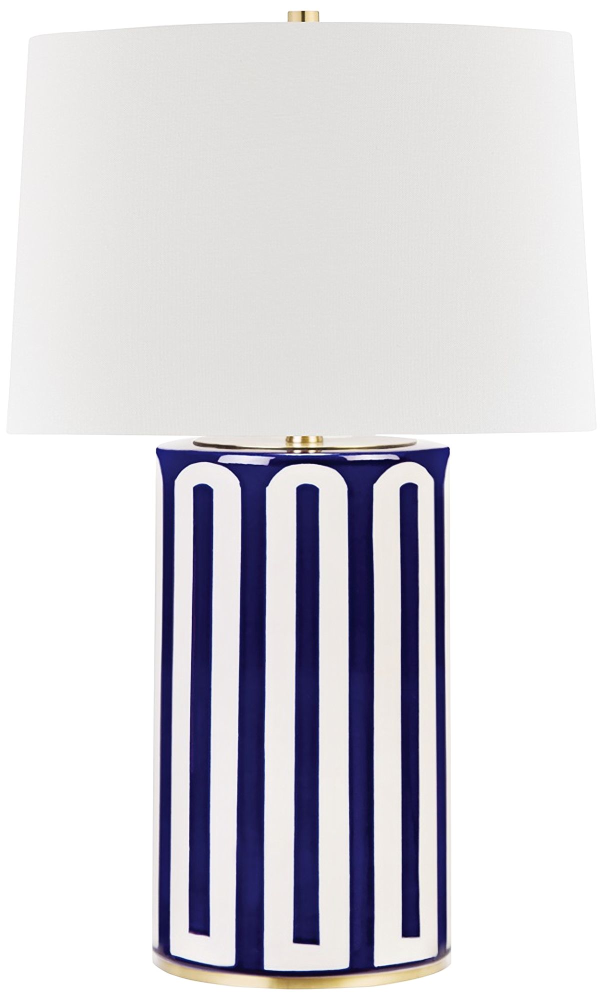 blue and white striped lamp