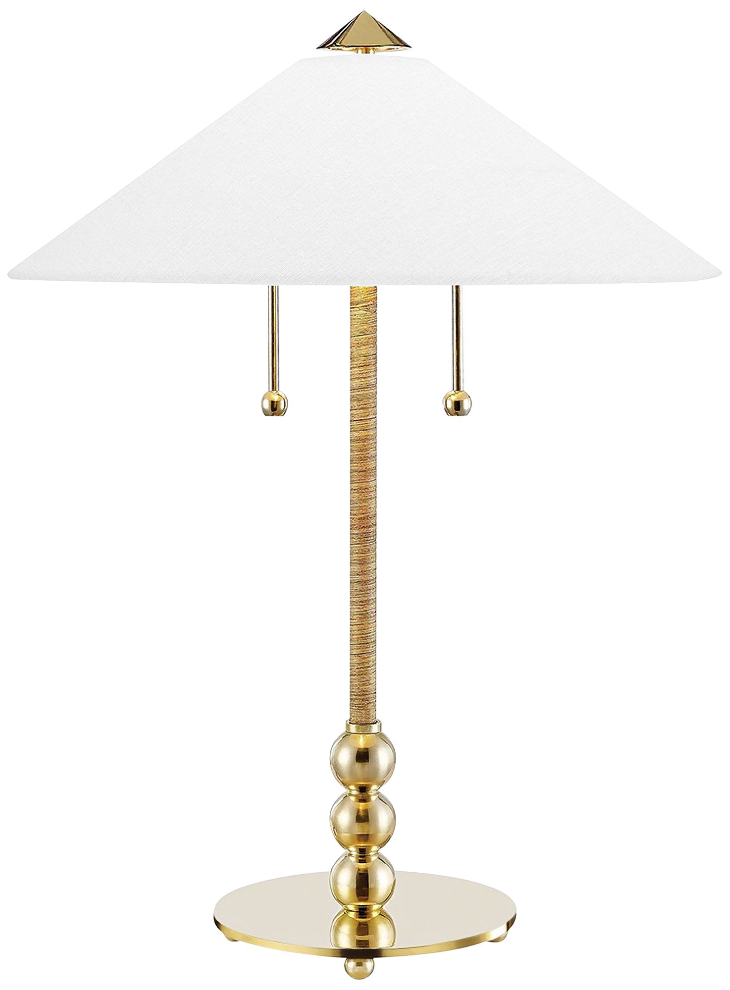 Hudson Valley Flare Aged Brass Stem Table Lamp