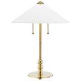 Hudson Valley Flare Aged Brass Stem Table Lamp