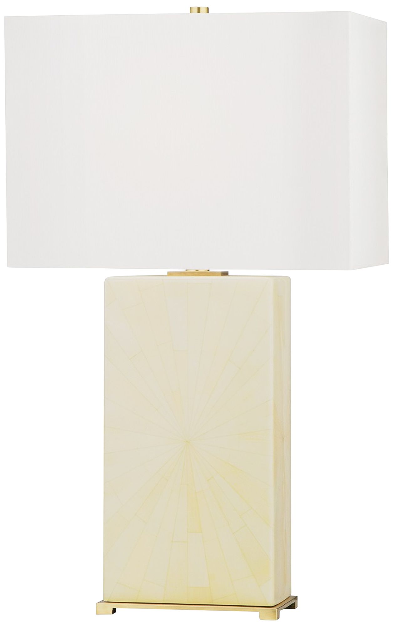 Hudson Valley Hewlett Faux Ivory Horn Column Table Lamp
