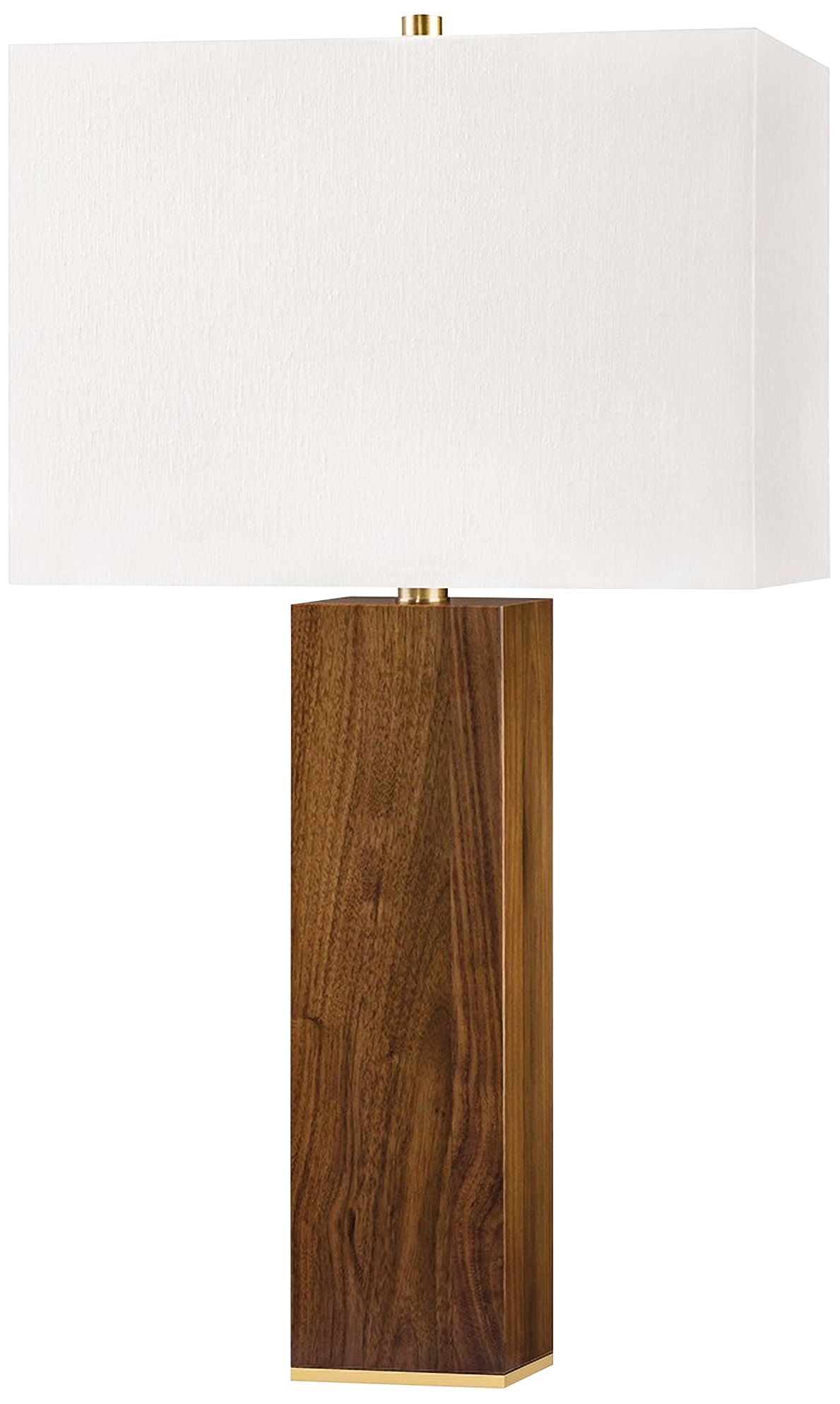 Hudson Valley Waltham Light Solid Walnut Wood Table Lamp