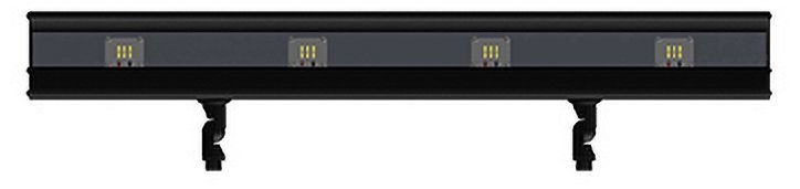 Andorra 36"W Black Texture 4-Light LED Landscape Flood Light