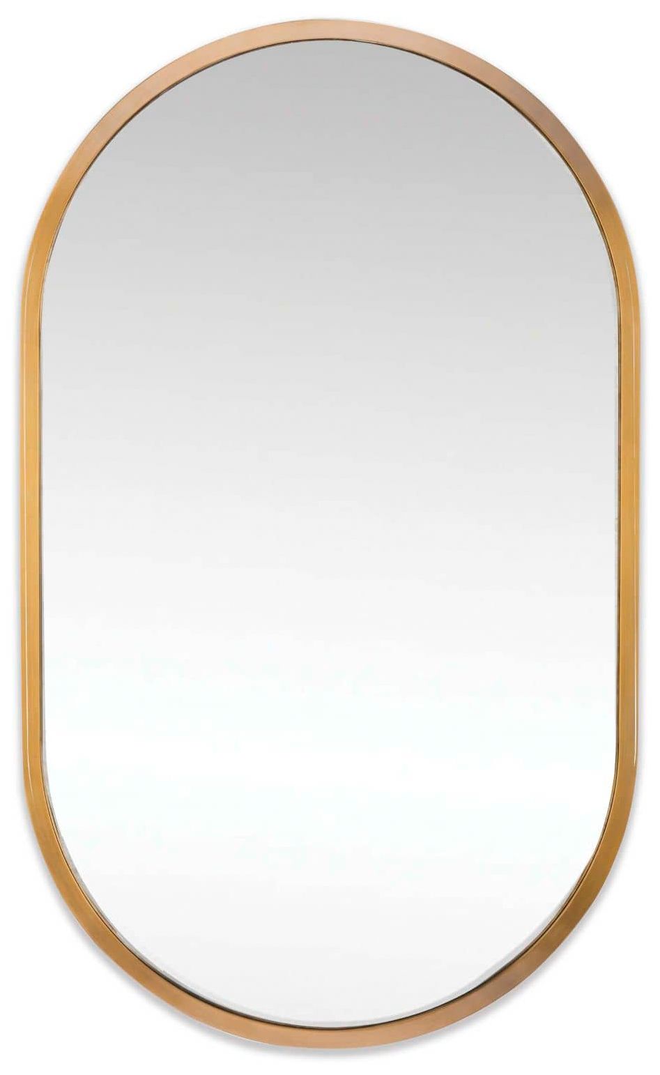 Classics Canal Natural Brass 24" x 40" Wall Mirror