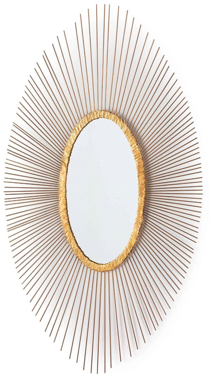 LA Modern Sedona Gold 24 1/2" x 44" Sunburst Wall Mirror