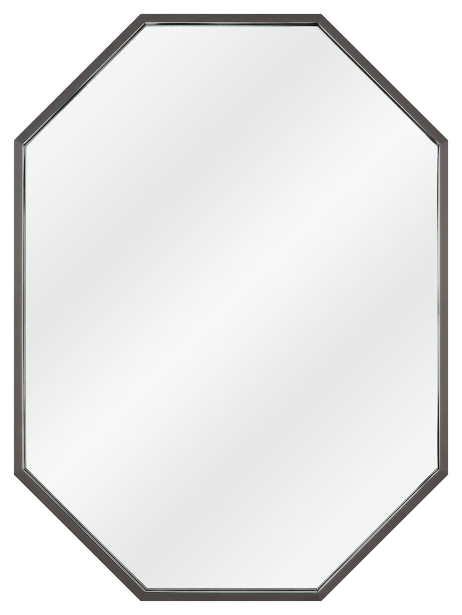 Classics Hale Blackened Steel 24" x 32" Hexagon Wall Mirror