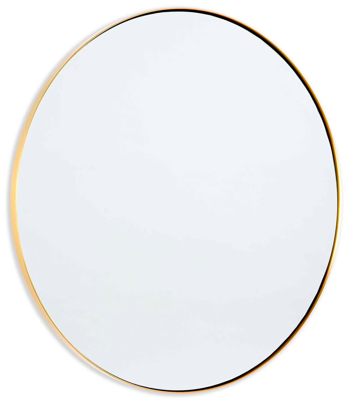 Classics Rowen Natural Brass 30" Round Wall Mirror