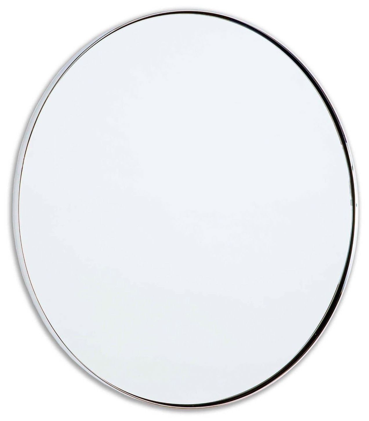 Classics Rowen Polished Nickel 30" Round Wall Mirror