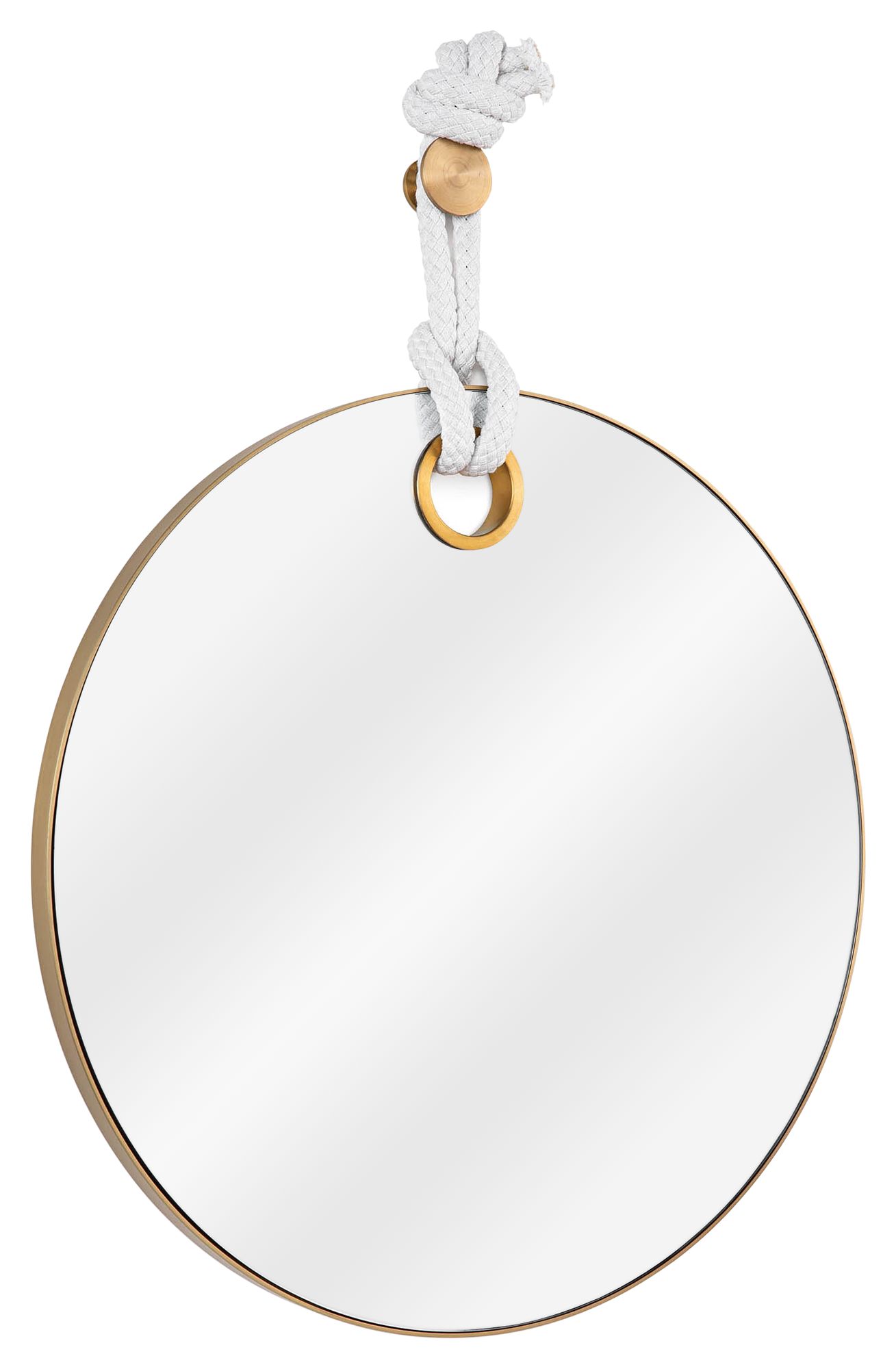 Coastal Chic Porter Natural Brass 24" x 33" Wall Mirror