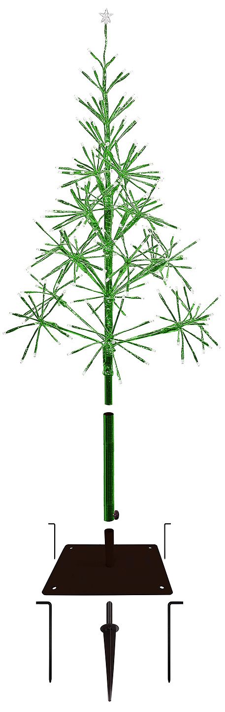 Festive Green 53"/61" High LED Artificial Christmas Tree