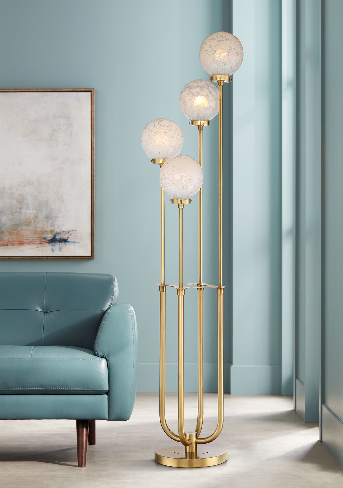 Possini Euro Candida Warm Gold 4-Light LED Floor Lamp | eBay