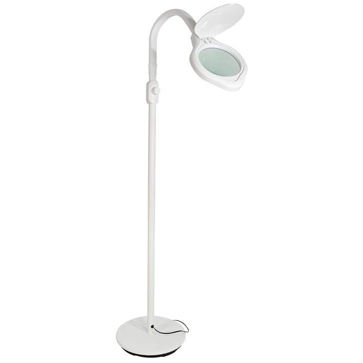 Atlas White Adjustable Floor Lamp With, Atlas Floor Lamp