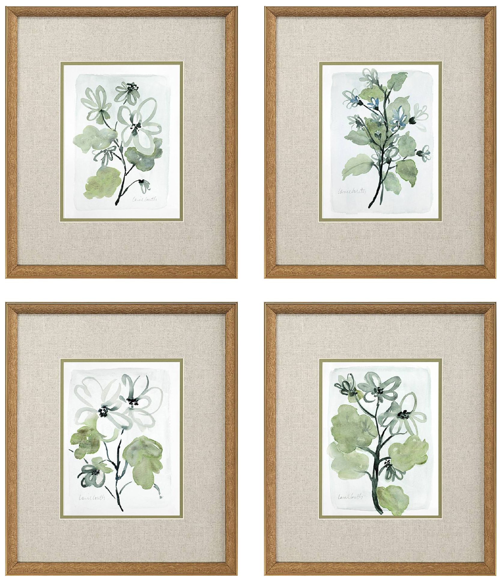 Paragon Dream Blossom 17" High 4-piece Framed Wall Art Set