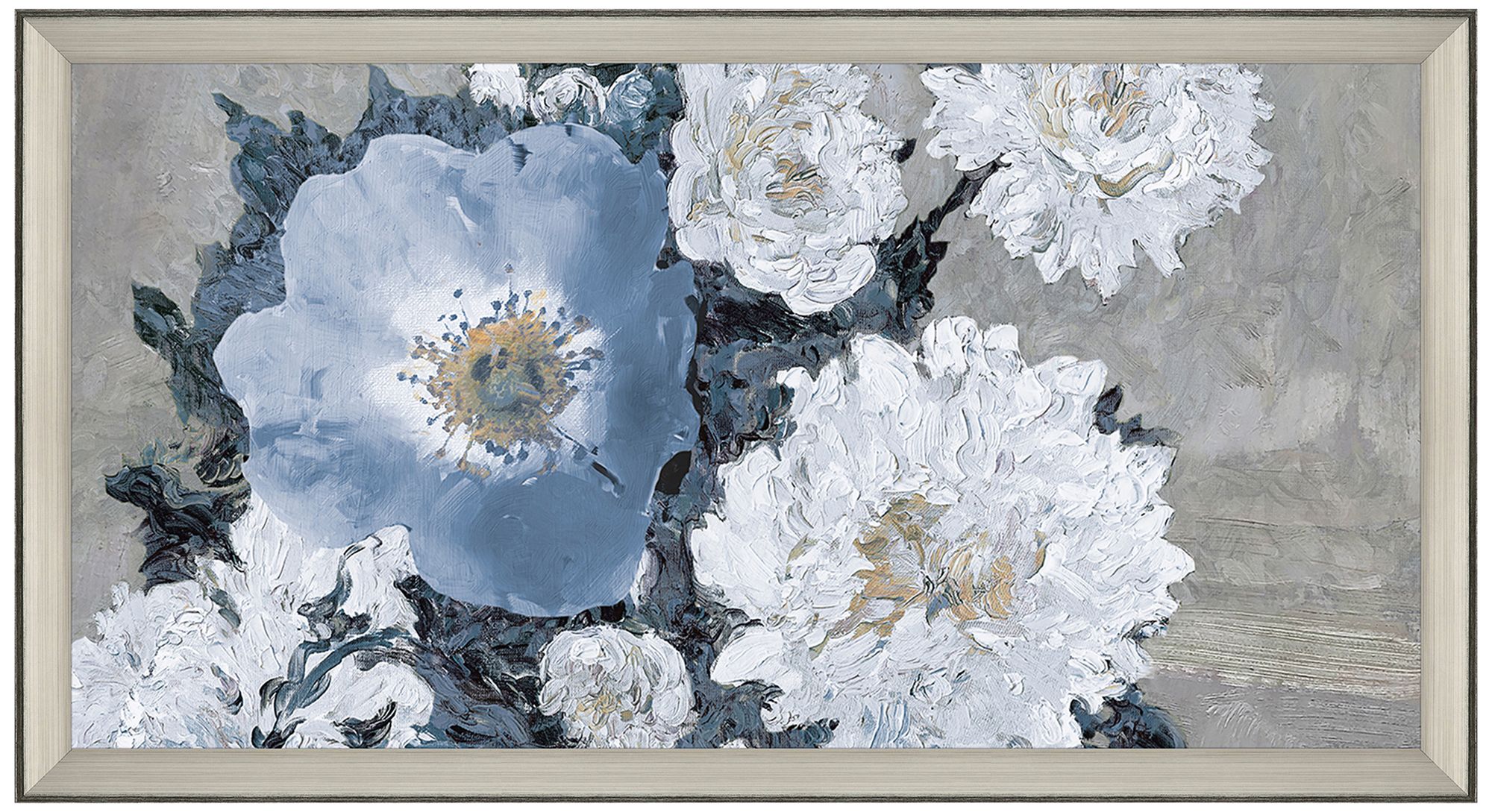 Paragon Lyrical Floral Burst 52" High Framed Giclee Wall Art