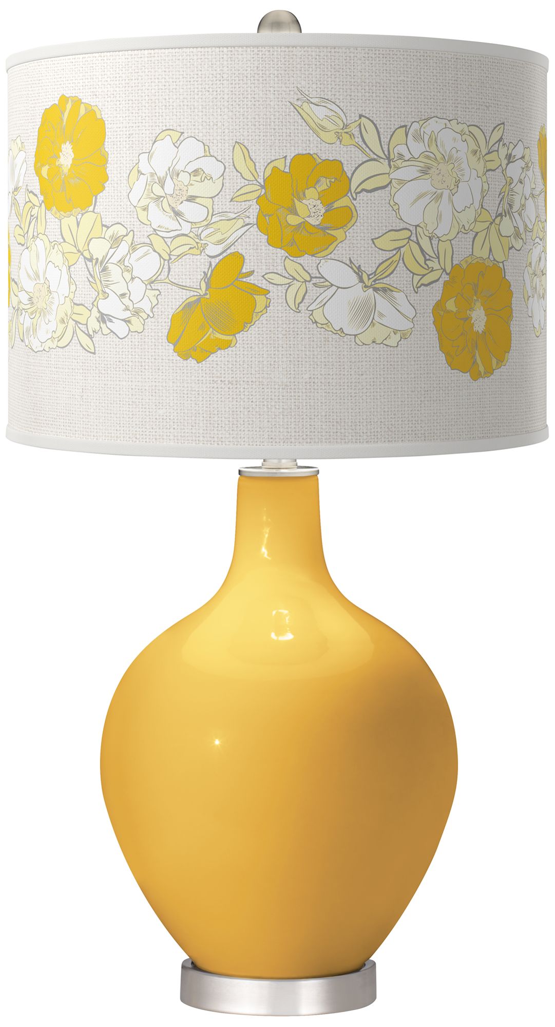 Goldenrod Rose Bouquet Ovo Table Lamp 814A1 Lamps Plus