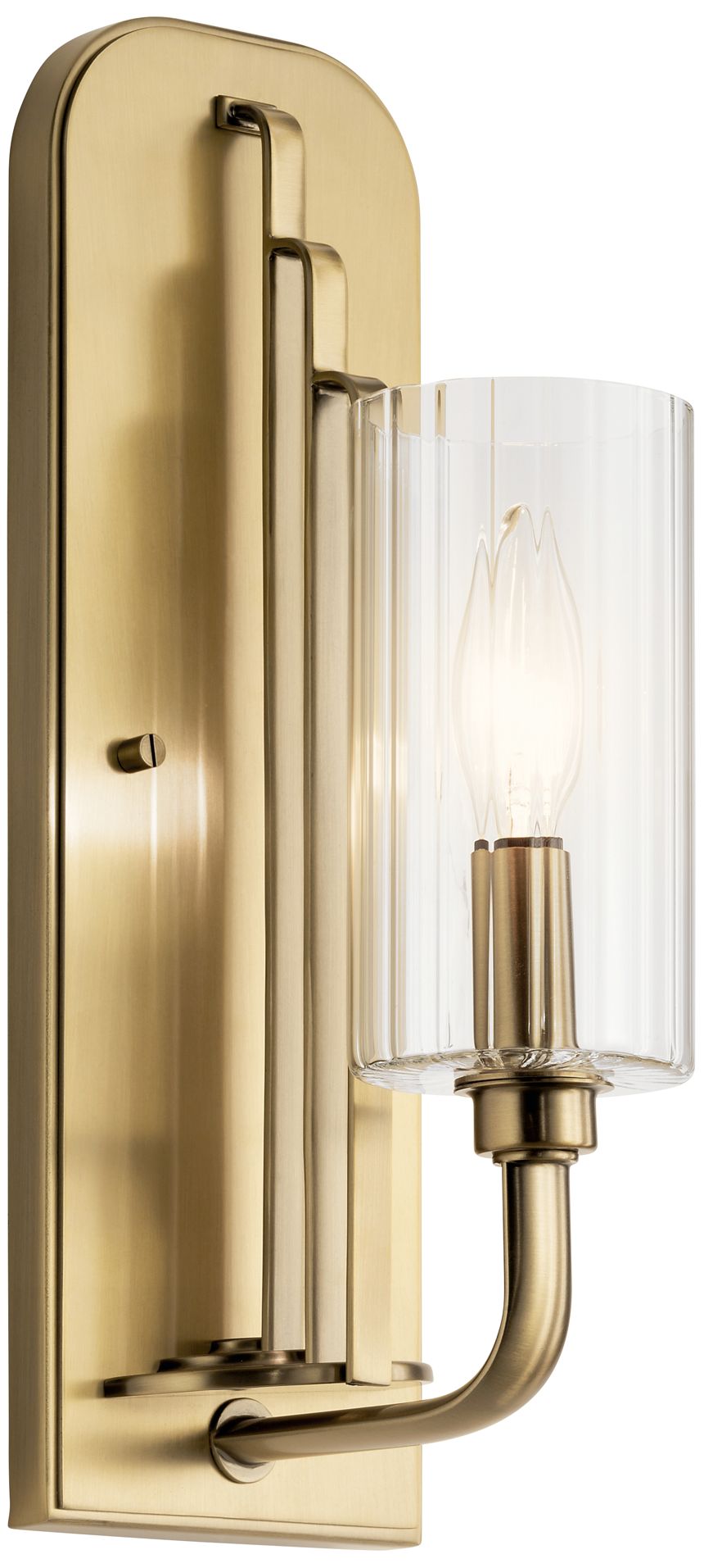 Kichler Kimrose 14" High Brushed Natural Brass Wall Sconce