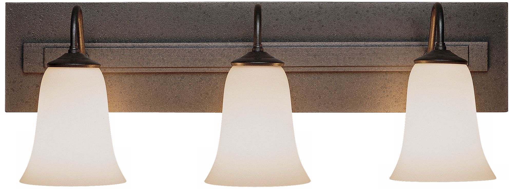 Hubbardton Forge Opal Glass Natural Iron 25" Wide Bath Light
