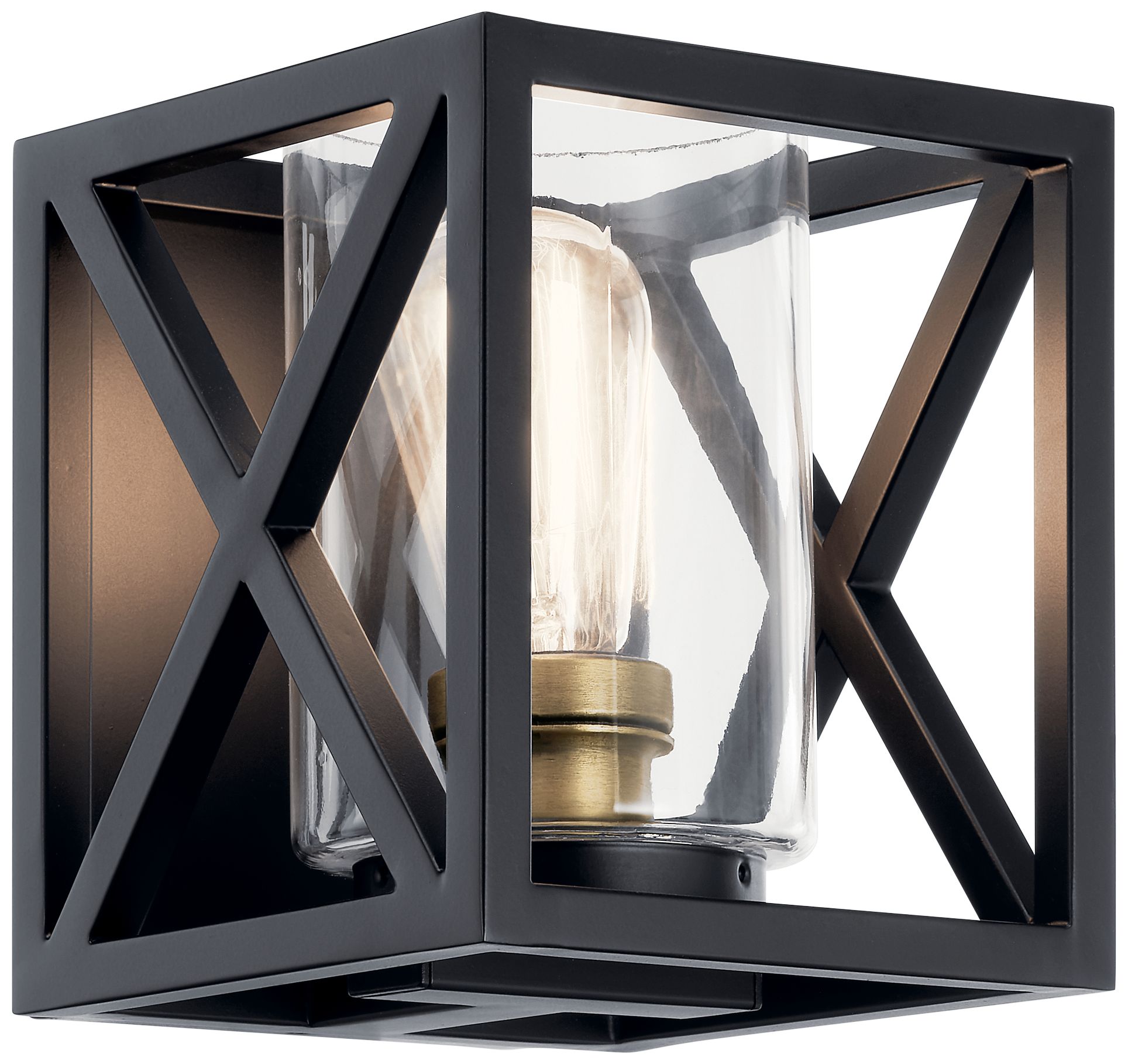 Kichler Moorgate 7 1/4" High Black Metal Wall Sconce