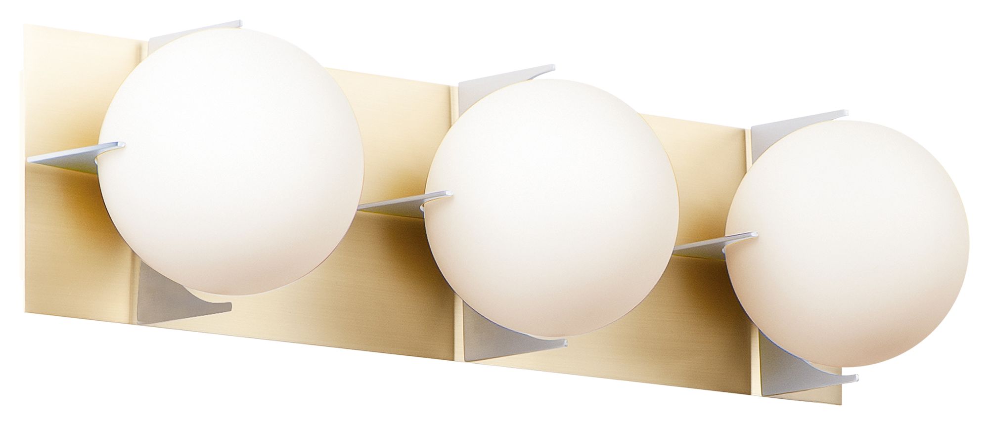 Maxim Finn 25"W Satin Brass and Platinum 3-Light Bath Light