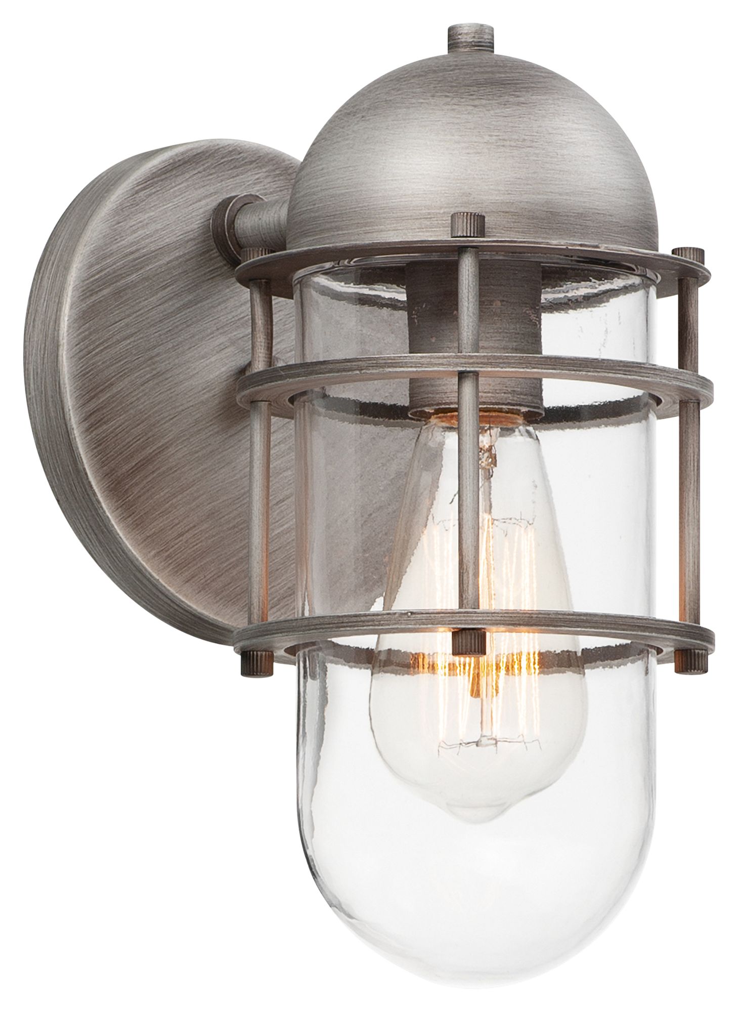 Maxim Seaside 11" High Weathered Zinc Outdoor Wall Light