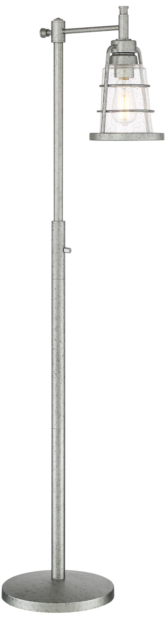 Averill Park Industrial Downbridge Galvanized Floor Lamp ...