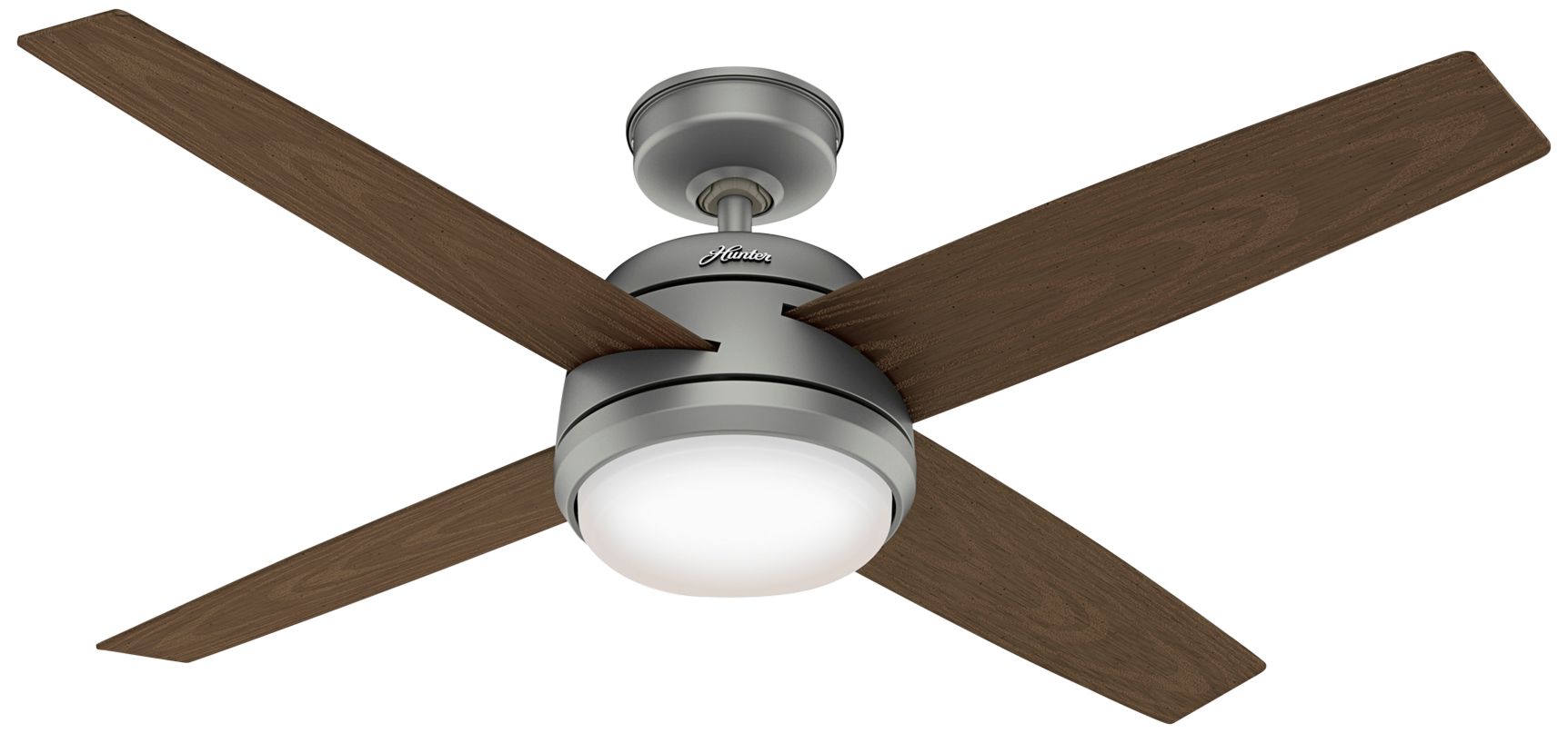 52" Hunter Oceana Matte Silver Outdoor WeatherMax LED Ceiling Fan