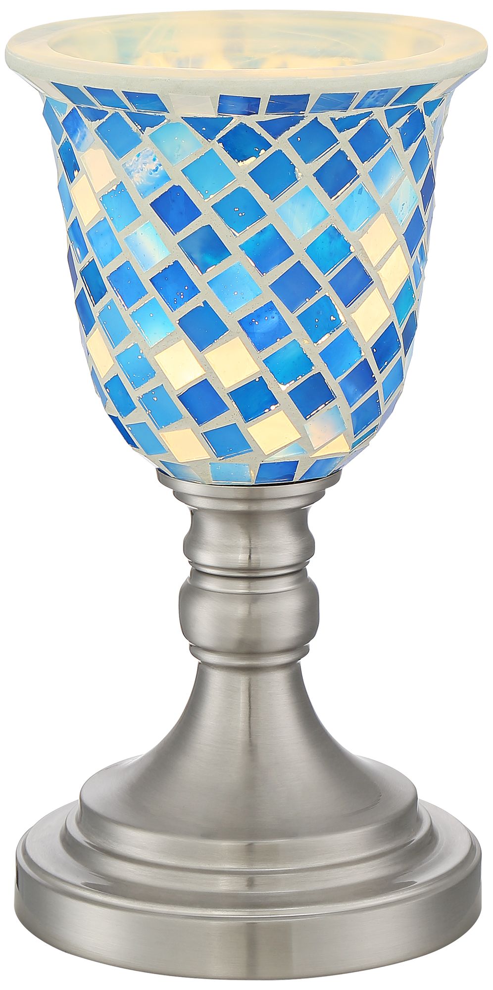 Kristen 11" High Blue Mosaic Accent Table Lamp 81D60 Lamps Plus